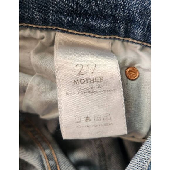 Mother The Rascal Ankle Snippet Distressed Jeans Size 29 - Picture 9 of 10
